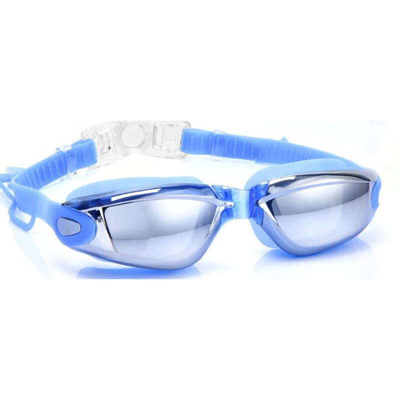 Gafas de natación de silicona para adultos, galvanizadas de alta definición, antivaho e impermeables._voghion.com