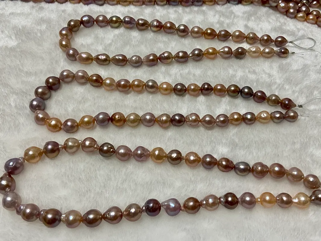 Echtes Mehrfarbiges Perlenketten Collier Für Damen Moderne Kette_voghion.com