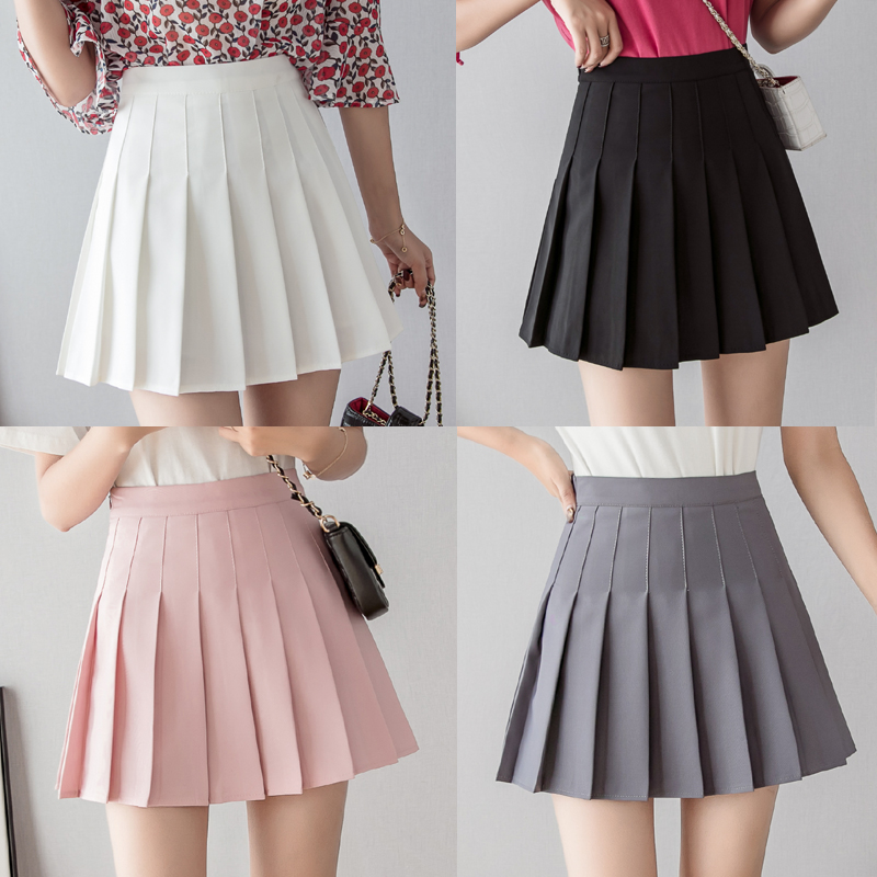 Jupe taille haute 2024 Ulzzang Jupe courte plissée chic