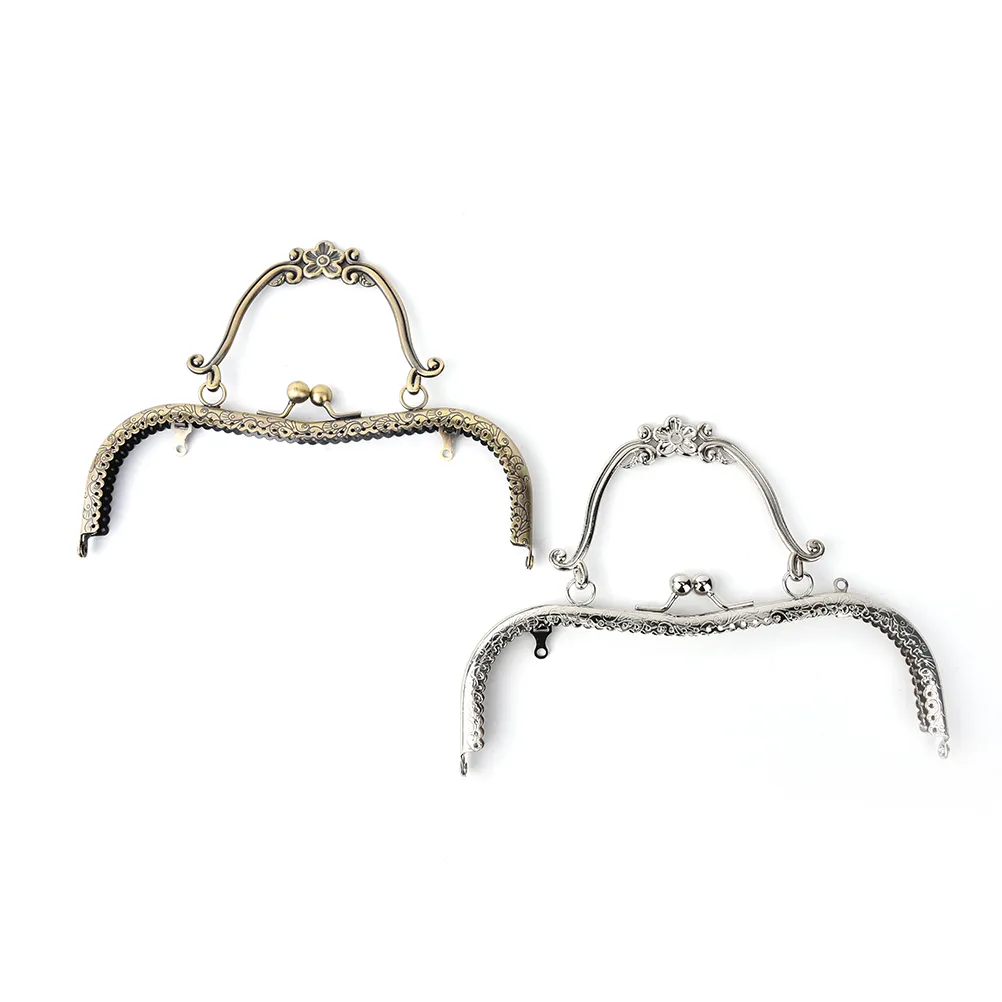 1X 20.5cm Vintage Women Purse Clutch Bag Clasp Handle DIY Handbag Frame_voghion.com