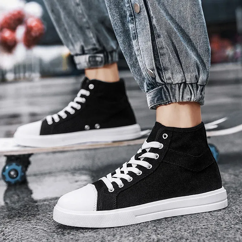 Sneakers Skateboarden Dames Heren Unisex Lichtgewicht Hoge Canvas Schoenen Koppels Wandelen Mannen Gig Maat 36-46_voghion.com