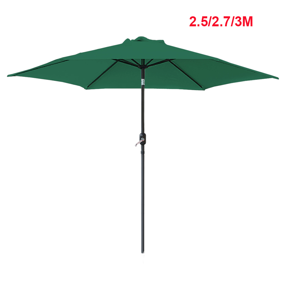 2.5/2.7/3M Garden Parasol Sun Shade Canopy Patio Outdoor Umbrella W/ Crank Tilt_voghion.com