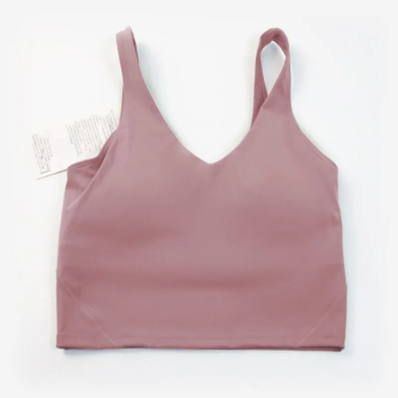 maiou align u haine de sală ținută de yoga cu uscare rapidă femei casual alergare nud sutien sport strâmt vestă sport lenjerie intimă_voghion.com