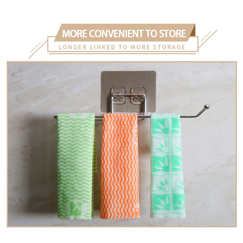 Selbstklebend Buedzëmmer Kichen Toilette Rack Rollpabeierhalter Tissue Metall Stand Handduchhänger Wandmontage / Hängend Typ_voghion.com