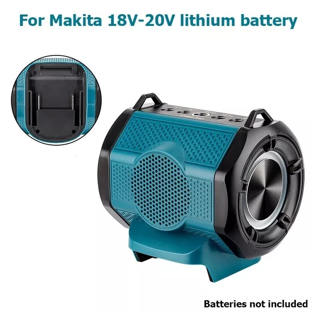 Bluetooth 18V Li-ion Battery With USB Type-C Port Cordless Small Speaker for Jobsites, Home and Party_voghion.com