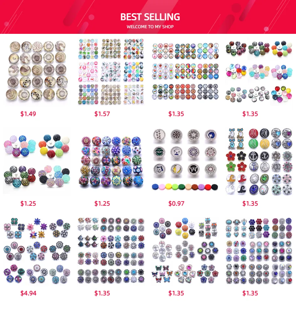 Catene Boom Life Collana Catena Libera Cristallo di Boemia 18mm Bottone a Pressione Ciondolo Orologi Donna Accessori 031106_voghion.com