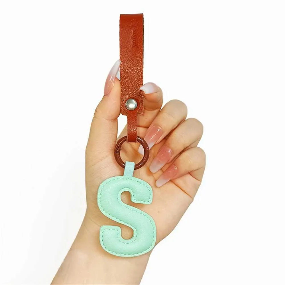 Creatieve leren letter sleutelhanger voor dames tassen_voghion.com