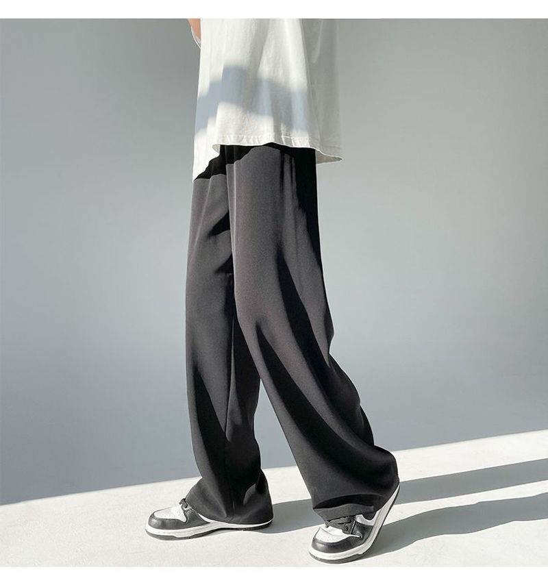 2024 neue Eis Seide Männer Jogger Sweatpan Y2k Streetwear Sportwear Jogging Gym Hose Männlichen Baggy Breites Bein_voghion.com