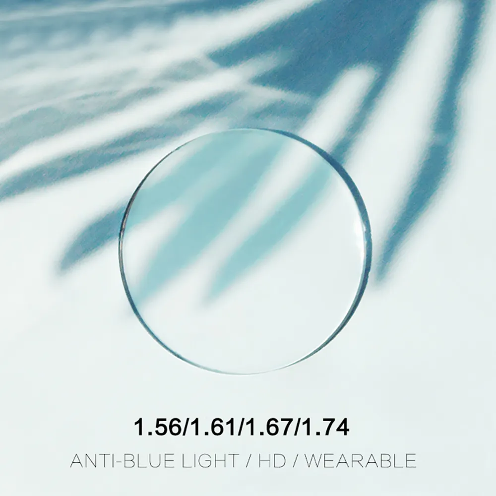 Högkvalitativa anpassade receptbelagda glas för kvinnor 1.61 Anti-blåljus-dator för ögonen 1.67 ultratunna fotokromatiska glas för män_voghion.com