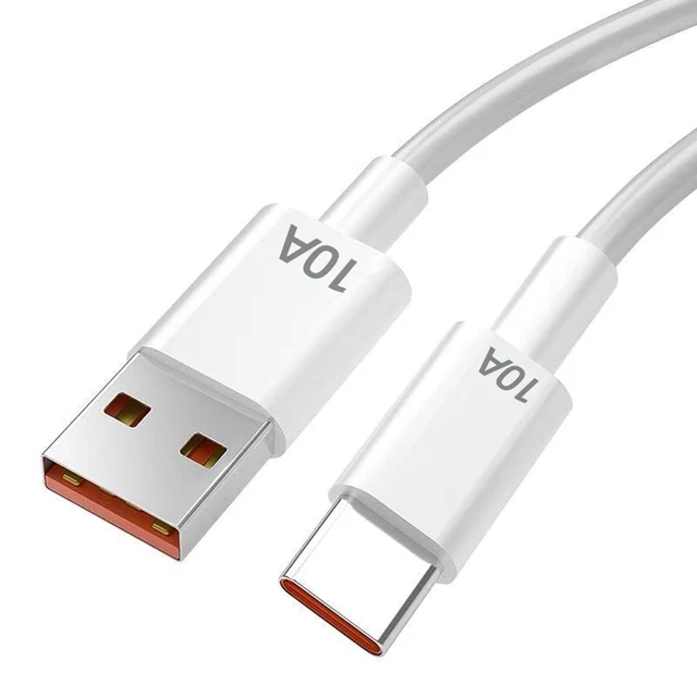 Câble USB Type C de charge ultra rapide 10 A 120 W pour Huawei P40 P30 Câble de données de téléphone USB-C pour Xiaomi 14 Redmi 13 12 Oneplus 11 POCO_voghion.com