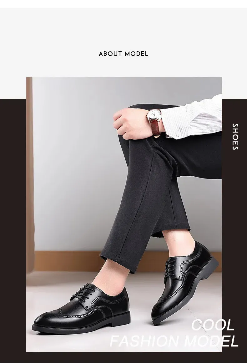 Formale Oxford-Schuhe aus echtem Leder für Herren Brogue-Schuhe Sapato Social Mascuo Chaussures Hommes Pointu 240607_voghion.com