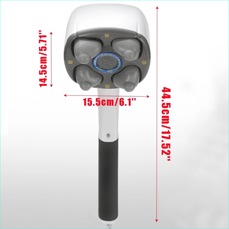 Jauns daudzfunkcionāls anjonu dzemdes kakla masāžas galviņas, elektriskās ķermeņa masāžas āmurs, kakls plecu viduklis kāju roku masieris_voghion.com