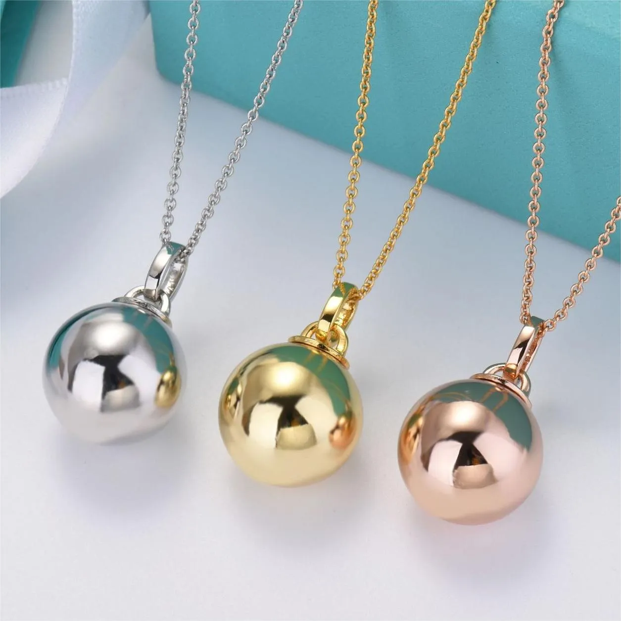Marke Runde Kugel Designer Anhänger Weibliche S Silber Überzogene Gold Paar Kreuz Kette Choker Liebe Halskette Hals Schmuck Geschenk_voghion.com