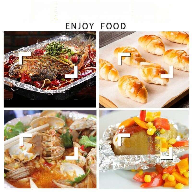 Blechrolle, Aluminiumfolie in Lebensmittelqualität, verdickter Ofen, Backgrill, Blumennagelpulver, Ölschmutzabweisend, Bratpfanne, Blech_voghion.com