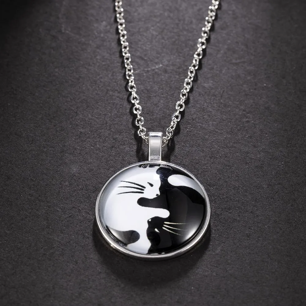 Nuova collana con ciondolo a forma di animale per donna, moda, uomo, Yin Yang, collane girocollo con catena a maglie_voghion.com