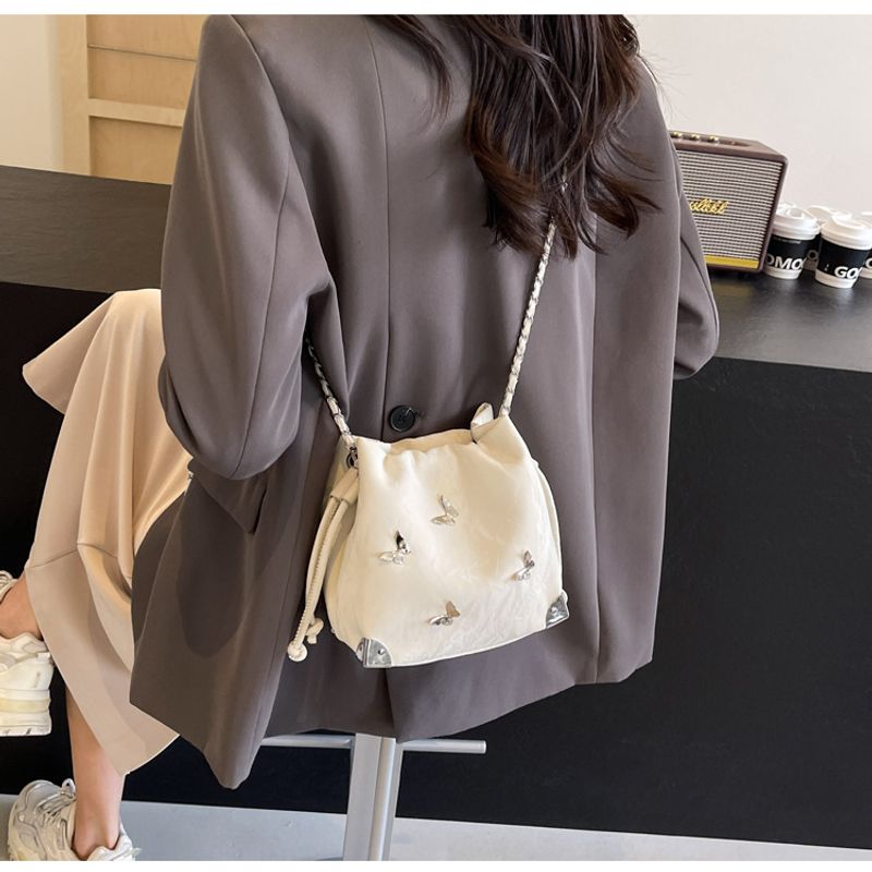 Borsa a mano Super Niche per donna Nuova borsa a secchiello popolare a forma di farfalla, versatile, monospalla, diagonale_voghion.com