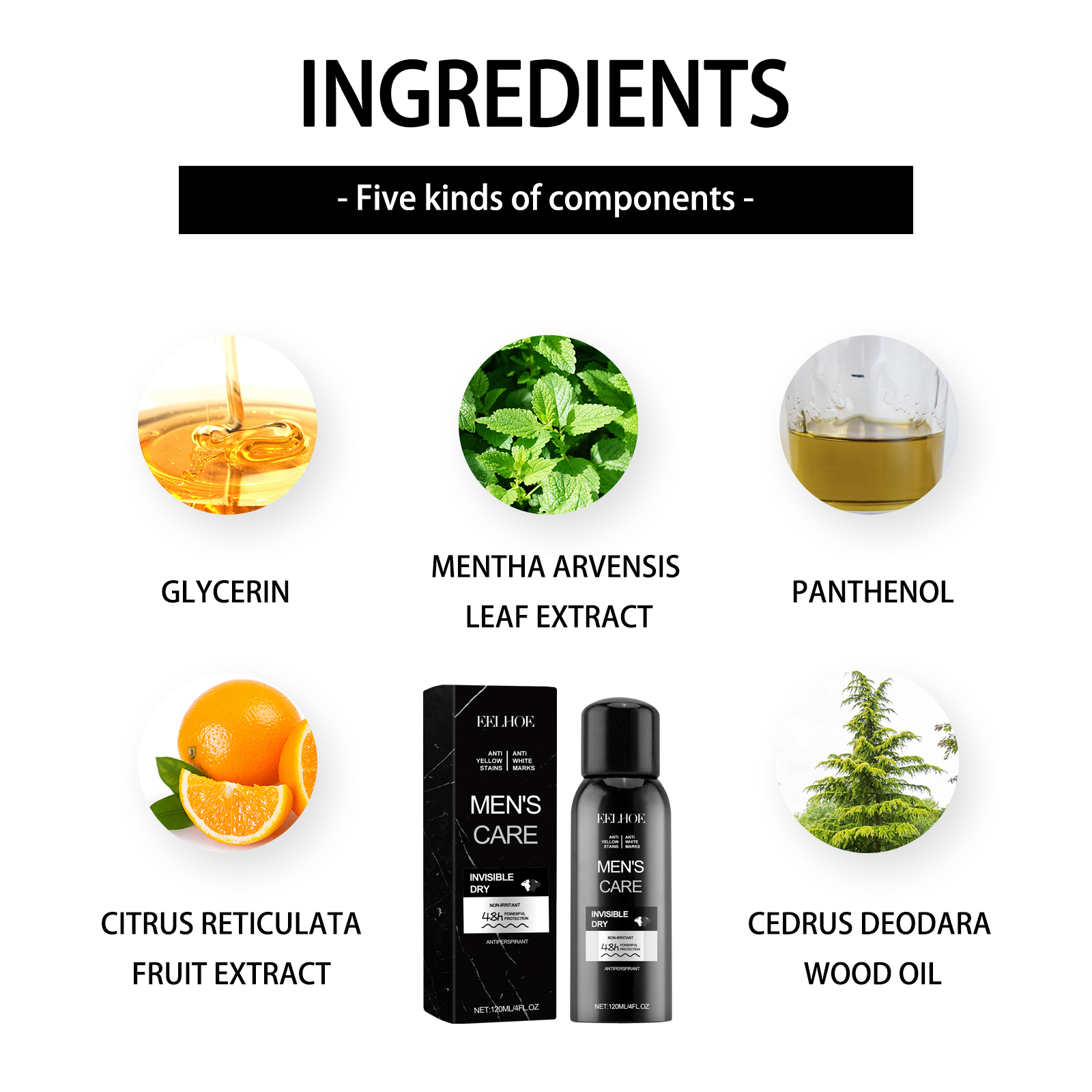 EELHOE Antiperspirant, Underarm Sweat Odor Body Odor Cleansing Refreshing Fragrance Spray_voghion.com
