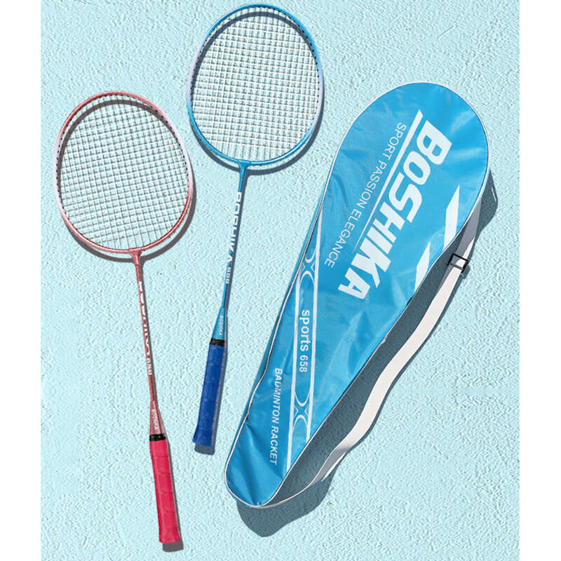Set de rachete de badminton Boska pentru începători, copii și adulți, aliaj de fier_voghion.com