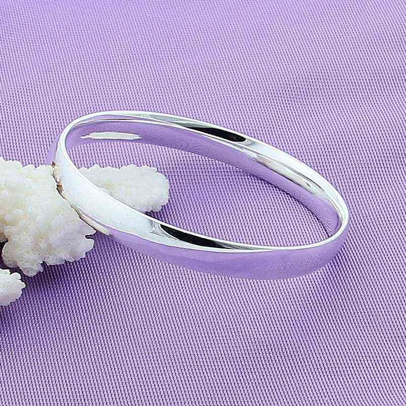 Mode Sier Runde Armreifen Trendy Einfache Große Armband Für Frauen Schmuck Geschenk L220812_voghion.com
