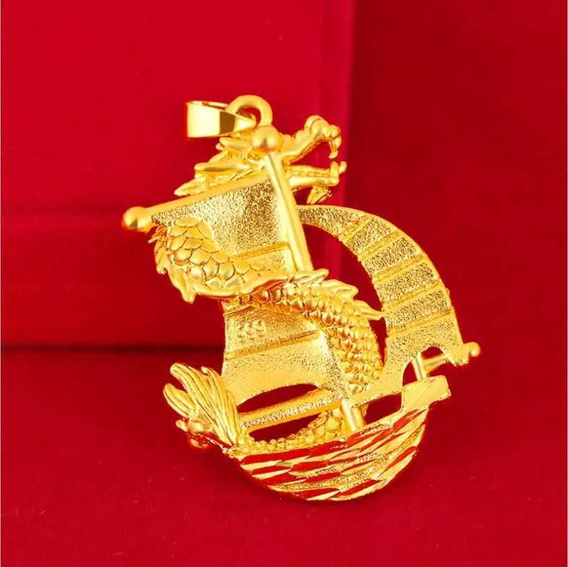 Männlicher Anhänger, klassischer massiver Gold gefüllter Männer-Anhänger aus Gelbgold für Männer, Partyschmuck, L2404_voghion.com