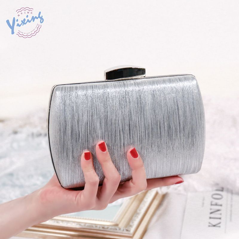 borsa quadrata piccola alla moda e versatile da sera in metallo, spedizione in un unico pezzo_voghion.com