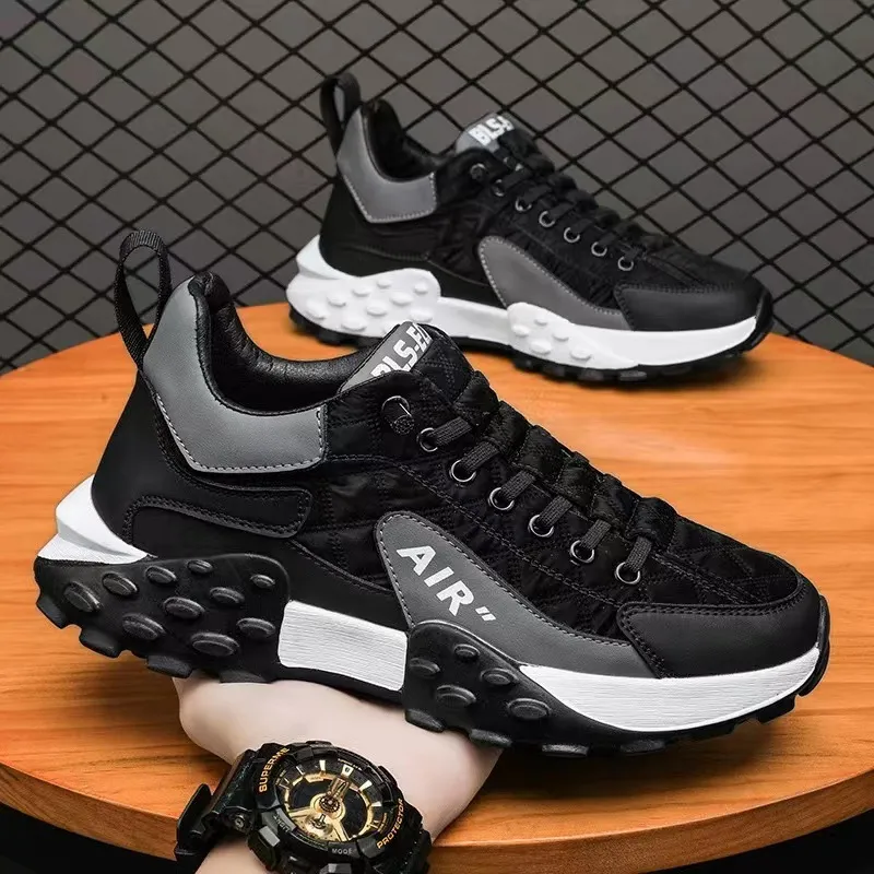 Herren-Sneaker, High-Top, Freizeitschuh, Leder, Plateau, Vier-Jahreszeiten, Outdoor, Walking, Modedesign, Luxus_voghion.com