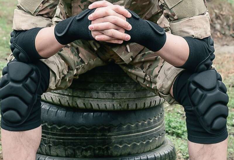 Ensemble de protection pour genoux, coudes et poignets, rampant tactique, anti-collision intégré, entraînement renforcé, sports de plein air_voghion.com