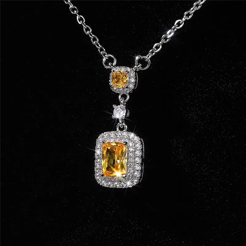 Women's Pendant Necklace With Cubic Zirconia For Women Elegant_voghion.com