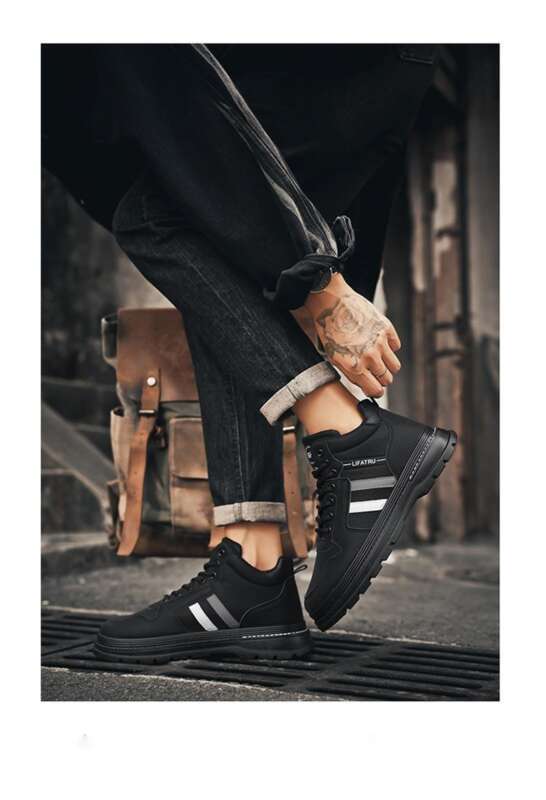 Herbst Neue High Top Workwear's Trendy Vielseitige Anti-Rutsch-Sport- und Freizeit-Board-Schuhe, Arbeitsschutzschuhe Für_voghion.com