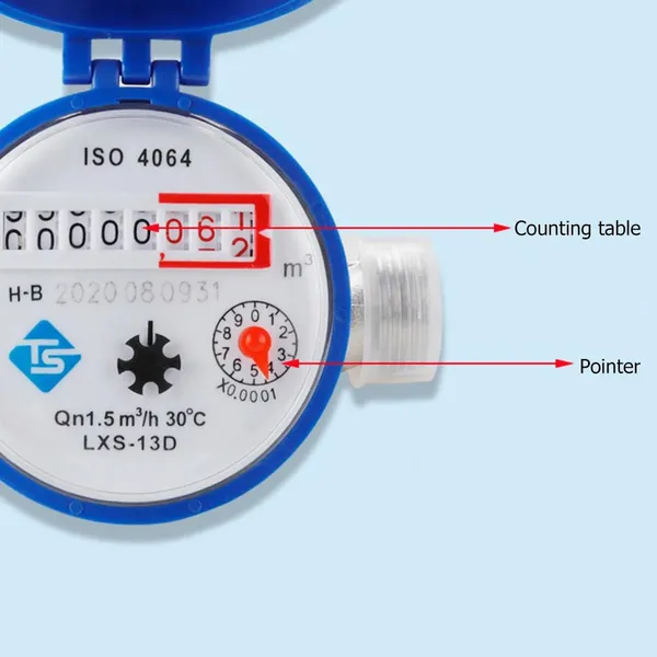 Compteur d'eau intelligent professionnel avec raccords en cuivre_voghion.com