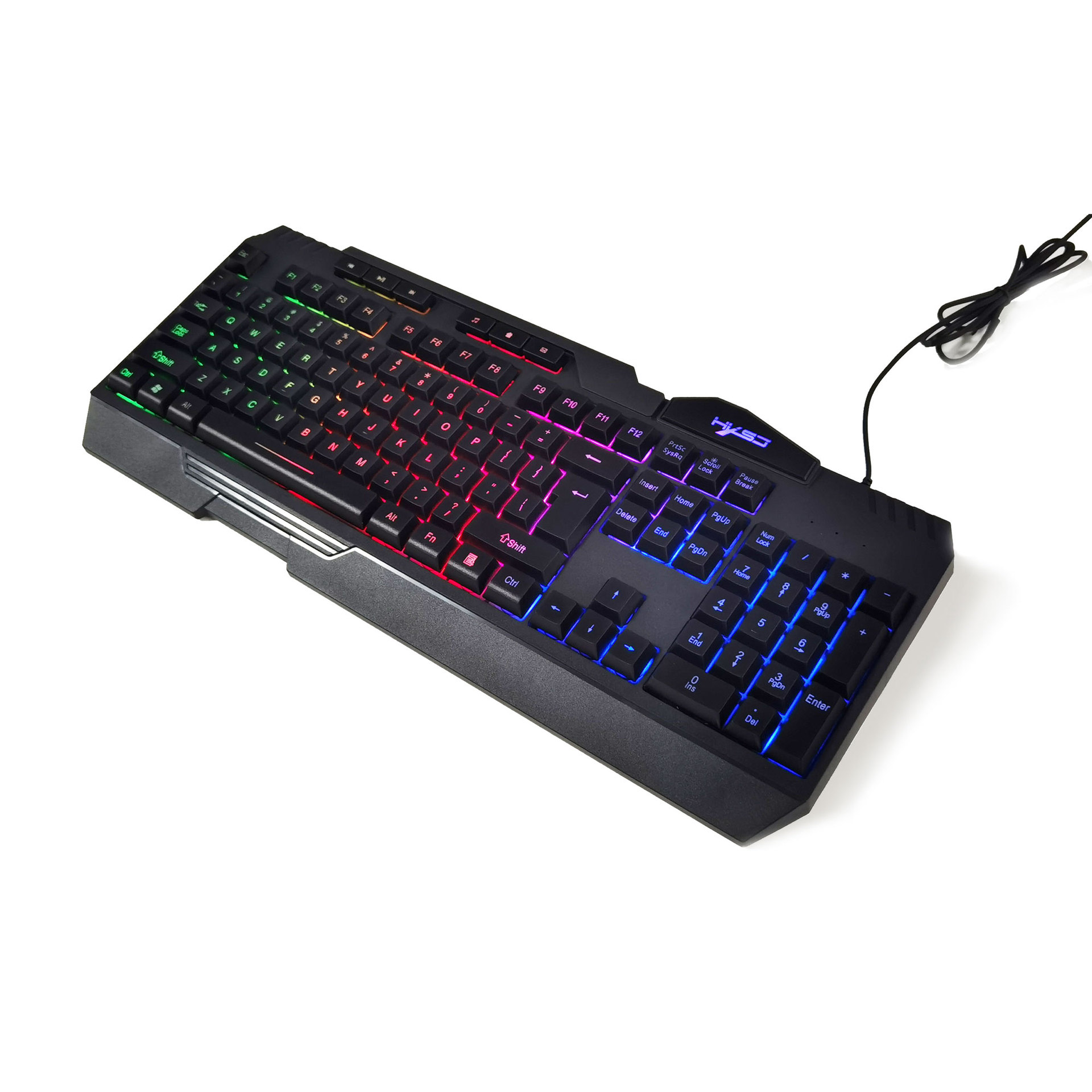 New L700 English 109 Key Thin Film Game Keyboard with Three Backlight Modes Rainbow Mixing_voghion.com