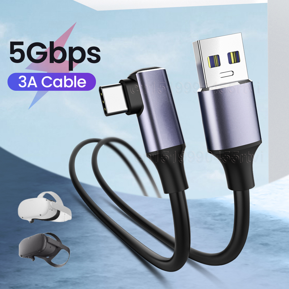 3M opladningskabel datalinje til Oculus Quest PD 100W USB 3.0 Type C dataoverførsel Oculus Link-kabel VR-headsettilbehør 5Gbps_voghion.com