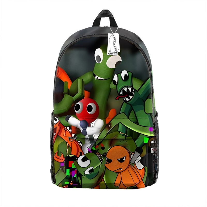Schulrucksack für Kinder mit Regenbogen-Freunden, verstellbare Träger, bequeme Passform_voghion.com