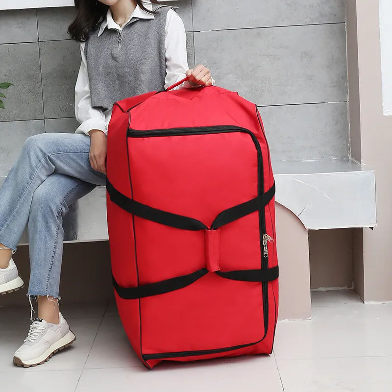 Universal-Reisetasche mit Rollen für Männer und Frauen, schwarz, Reisekoffer, faltbar, Reisetasche für die Nacht, Multifunktions-Handtasche_voghion.com
