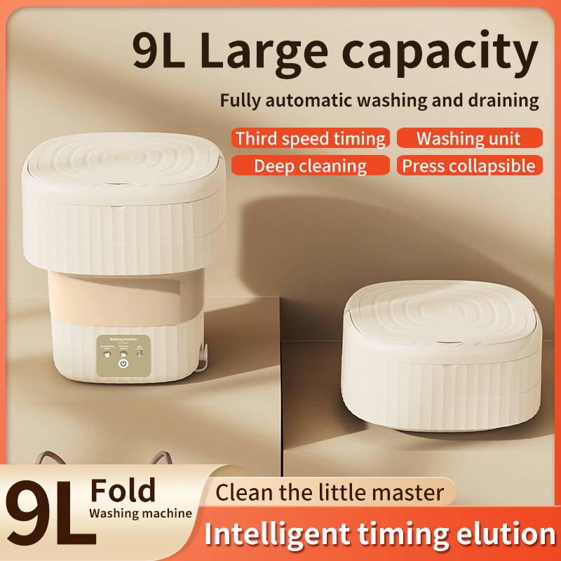 Machine à laver pliante 9L grande capacité ménage portable sous-vêtements et culottes déshydrateur élution tout-en-un mini machine à laver
