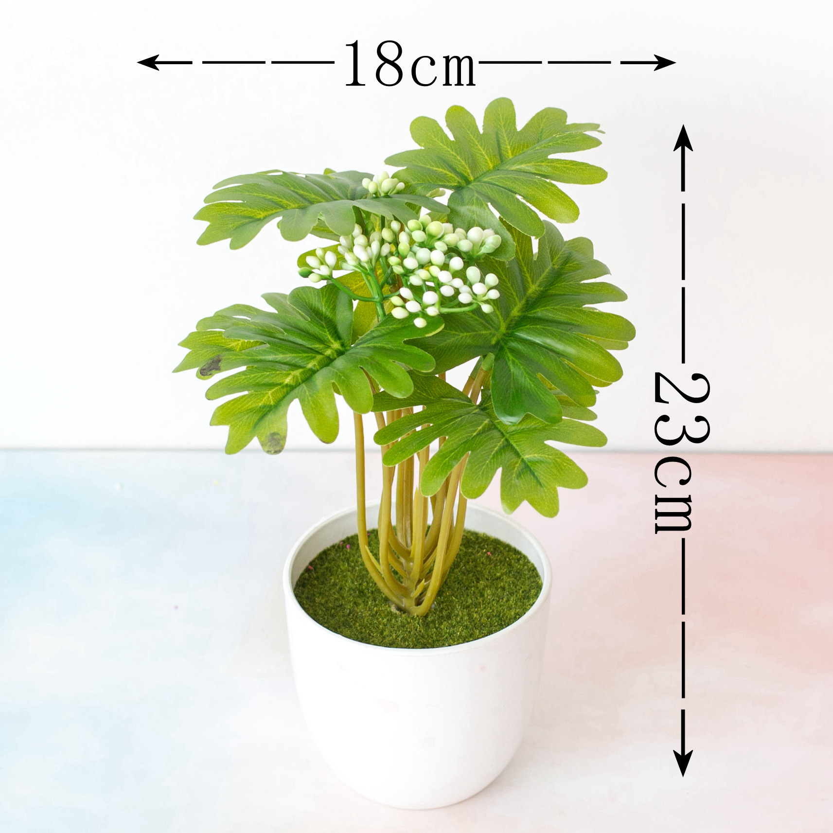 Nuovo set di piante artificiali in vaso con 12 teste di tartaruga, foglia e frutta, decorazione per la casa, ornamenti_voghion.com