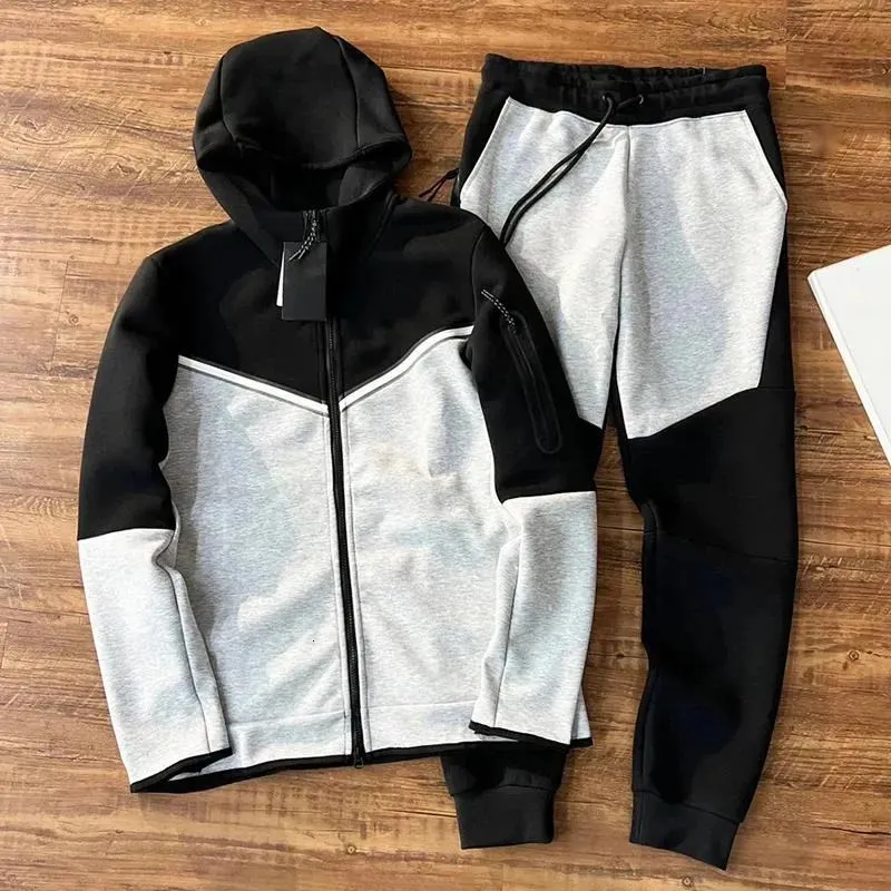 Fleece Hoodie Sweatshirts Men High Quality Women Tracksuits Sports Pants Tech Fleeced Jackets Space Cotton Trousers_voghion.com
