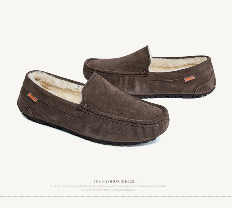 501-3 Wanter Männer Bean Cotton Driving Low-Top Mid-Mouth Flip-On waarm flaach Casual Liederschuhe mat Veet_voghion.com