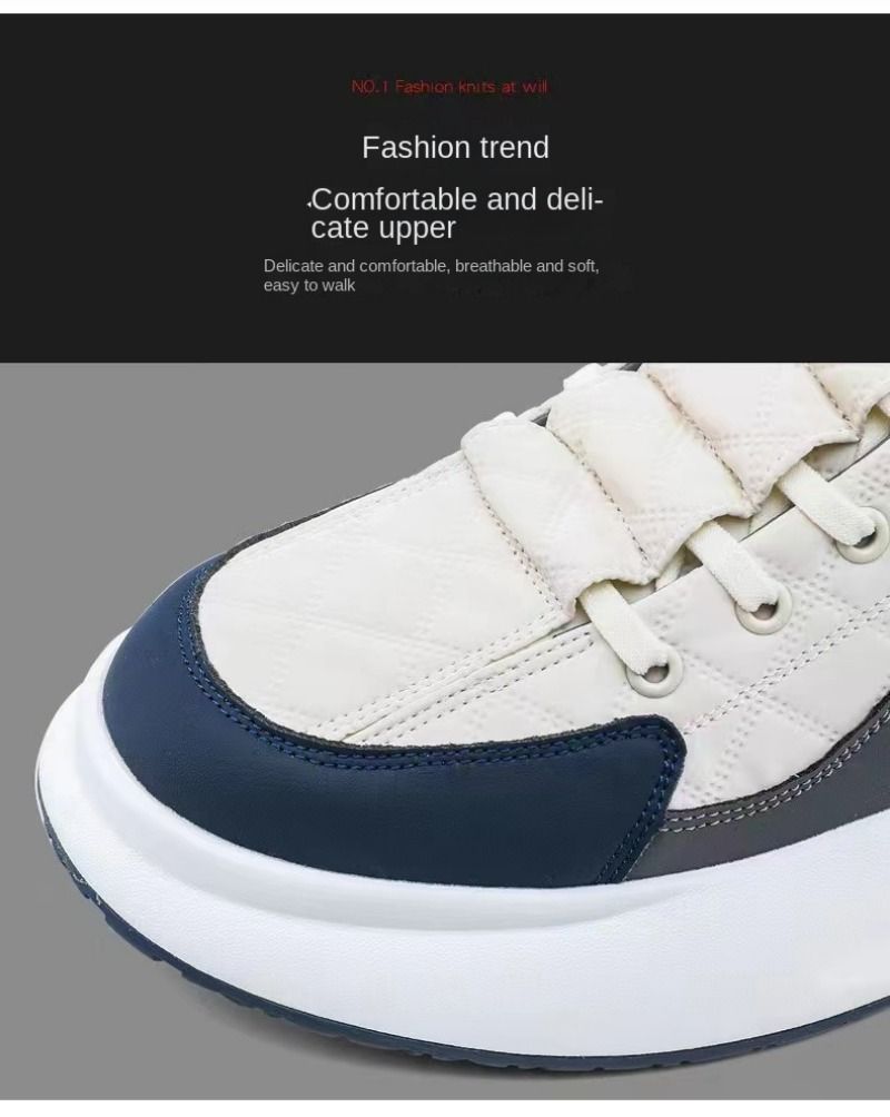Men's Fashion White Platform Shoe 2024 New High Quality Male Sneakers Bathable Casual Shoes For Men Atillas De_voghion.com