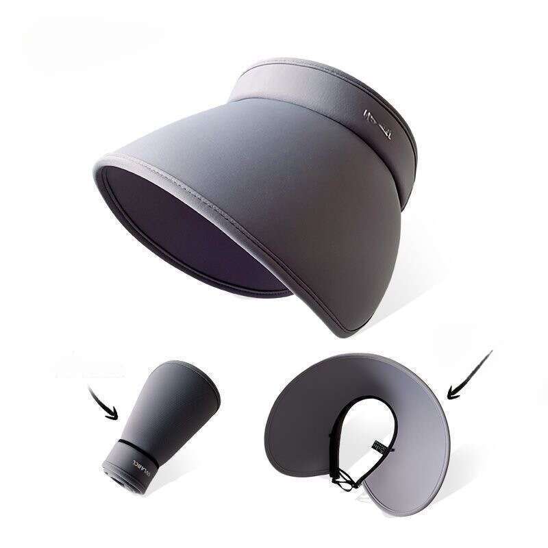 Kerek szélű nagy karimájú fényvédő üreges női nyári szabadtéri napvédő összecsukható napvédő sapka_voghion.com