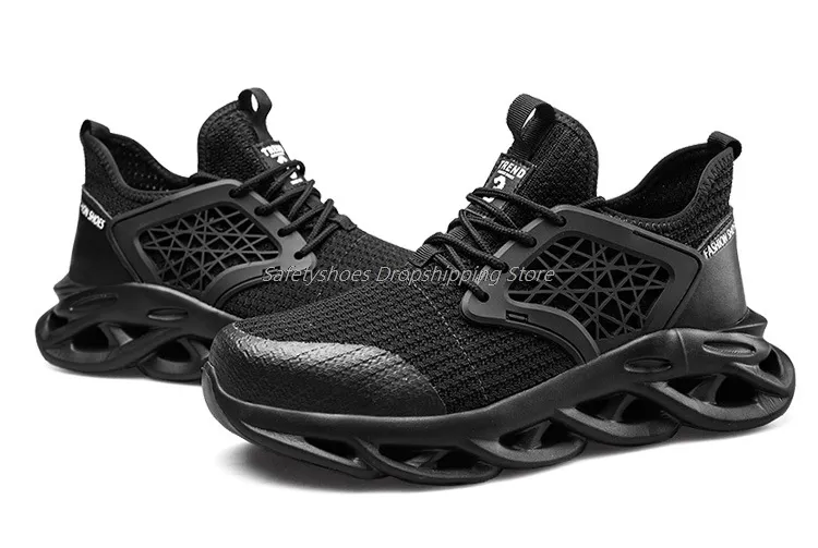 Männliche Turnschuhe Herren Sicherheitsarbeitsstiefel für Mann Stahlkappe Antismashing Arbeitsschuhe Drop Protective 221007_voghion.com