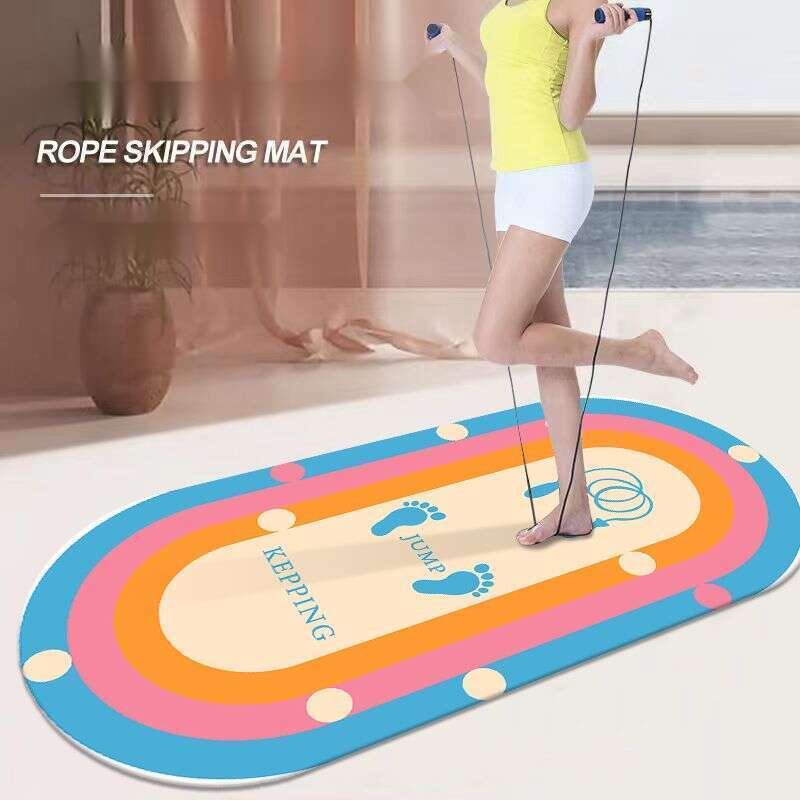 Indoor Sports Silent Shock-absorbing Yoga Mat, Home Slimming Soundproofing Skipping Rope Blanket, Fitness Anti Slip_voghion.com