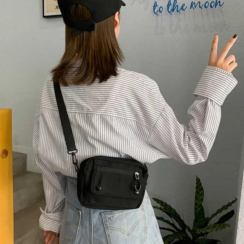 Borsa a mano in tela calda, mini, per studenti, piccola, casual, con cerniera, da donna, monofacciale, Y241026_voghion.com