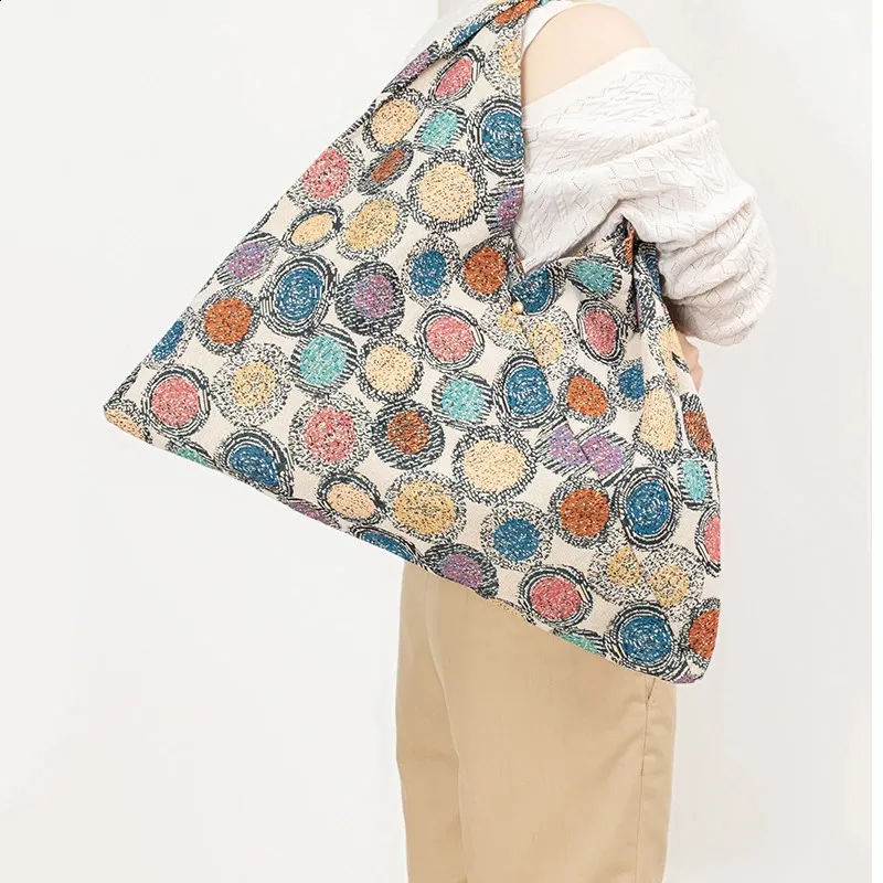 Canvas tote tas voor dames, grote schoudertas met print_voghion.com