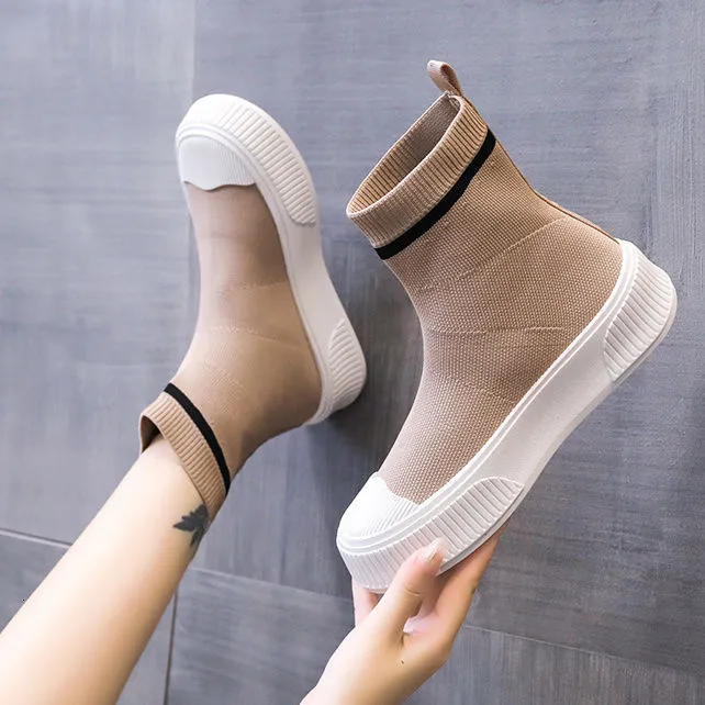 Adītas zeķes, sieviešu daudzpusīgas zeķes, 2024. gada vasaras jaunums, plānas, modernas, ikdienas, plakanas, augstas kurpes, Martin_voghion.com