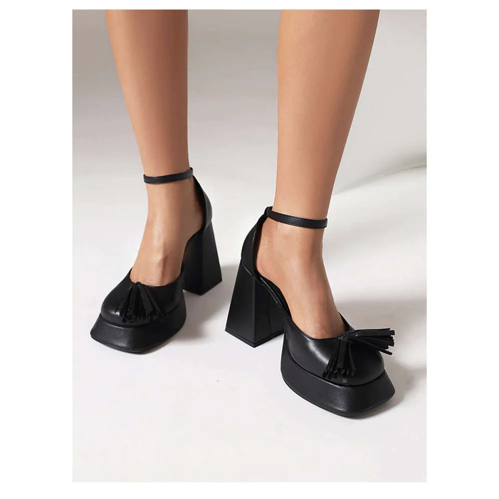 Gingham Gold glänzende Mikrofaser-Fransenschuhe mit hohen Absätzen für Damen mit atmungsaktivem Plateau mit ultrahohem, dickem Absatz_voghion.com