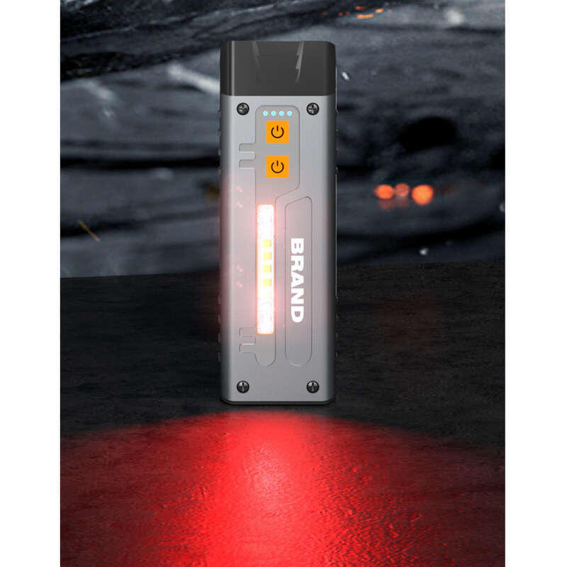 Multifunktionell Beliichtungstaschenlampe, Outdoor Campingzeltluucht, USB Opluedung, Duebelschalter Noutfalltaschenlampe fir_voghion.com