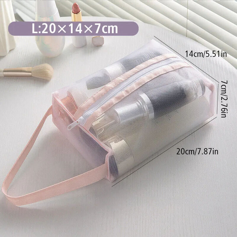 Neu Mesh Transparente Kosmetik Frauen Reise Make-Up Fall Lippenstift Lagerung Pouch Casual Zipper_voghion.com