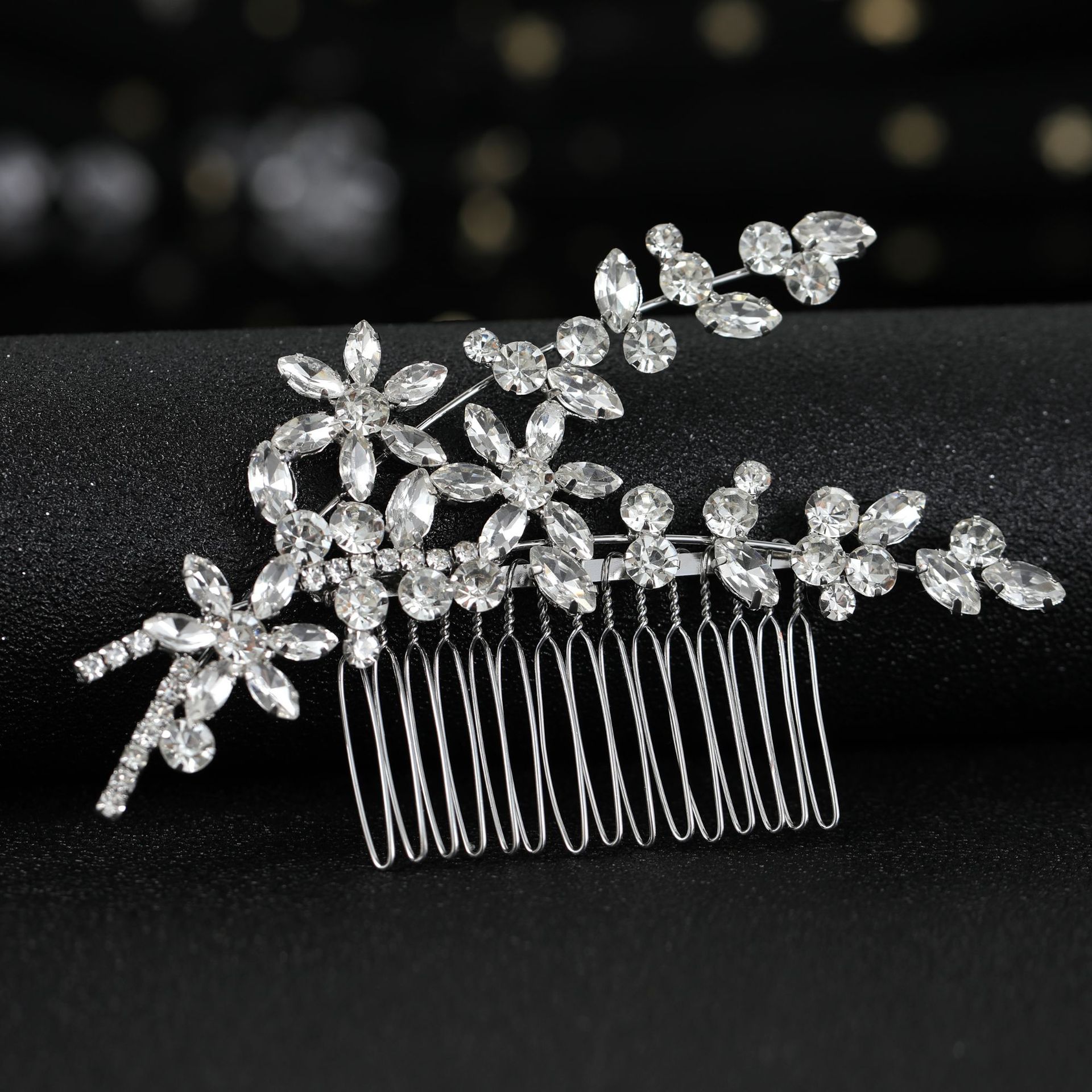 Pettine per capelli con strass Mailang, piccolo copricapo da sposa scintillante, accessori e trucco, spedizione gratuita, accessori per abiti, pettine per capelli per l'ospite di compleanno_voghion.com