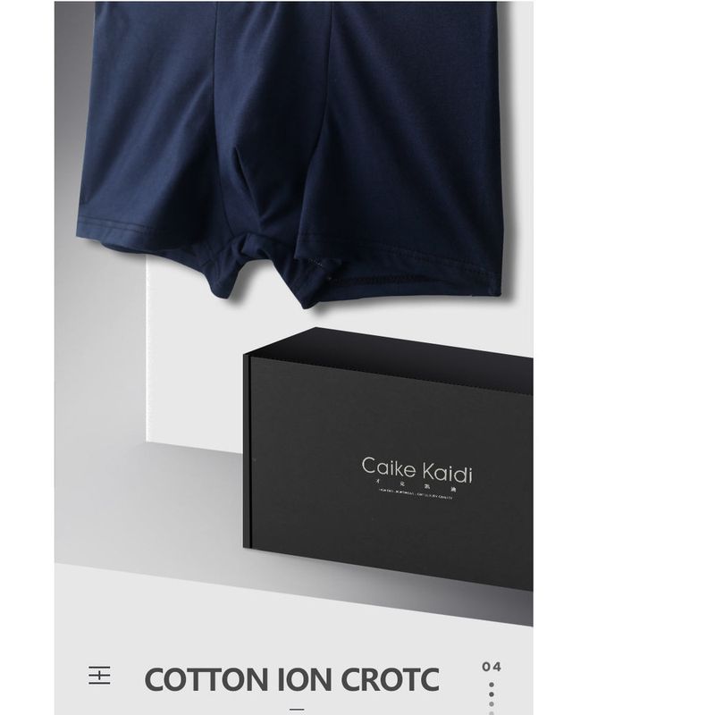 Lenjerie de corp pentru bărbați, bumbac pur cu unghi plat, patru colțuri la modă, antibacteriene, respirabile, pantaloni scurți sexy, pantaloni scurți pentru tineri și_voghion.com